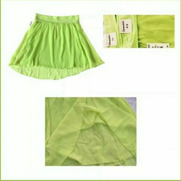 *NEW! AEROPOSTALE HIGH LOW SEMI SHEER SLIP ON SKIRT COVER UP SIZE SMALL G… - Picture 4 of 5